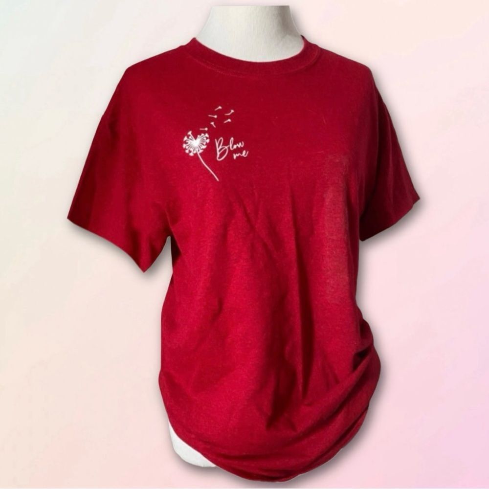“Blow Me”, Custom Dandelion Graphic, Unisex Tee - Picture 1 of 15